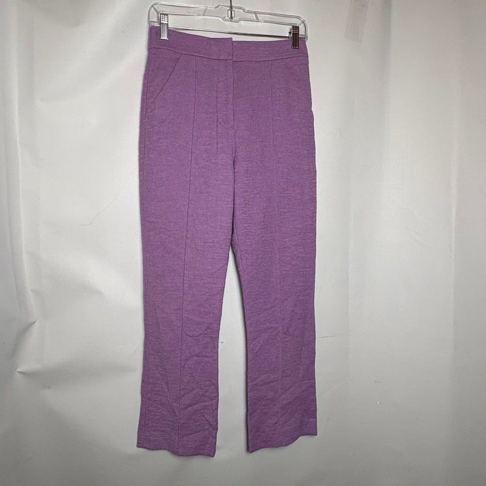 NWOT Veronica Beard Tani Violet Lavender Lilac Kick Flare Crop Pant Trouser